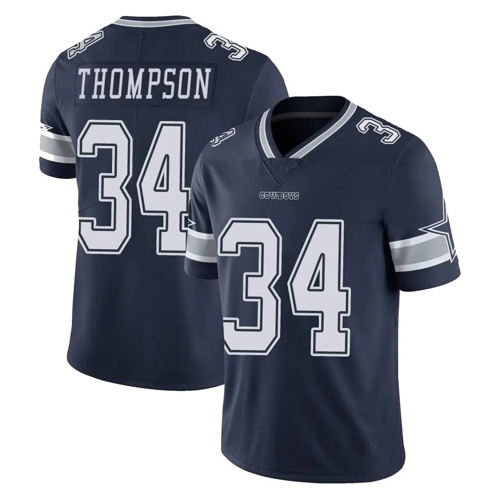 D.Cowboys #34 Jalen Thompson Player Navy Vapor Untouchable Limited Home Game Ddoa Stitched Jerseys