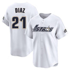 H.Astros #21 Yainer Diaz Player White Throwback Cooperstown Collection Limited Ddoa Stitched Jerseys