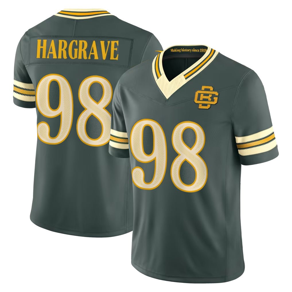 GB.Packers #98 Javon Hargrave Player Green Limited 2026 Rivalries Collection Home Game Ddoa Stitched Jerseys