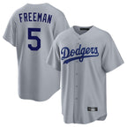 LA.Dodgers #5 Freddie Freeman Player Gray Game Ddoa Stitched Jerseys