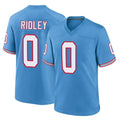 T.Titans #0 Calvin Ridley Player Light Blue Oilers Throwback Home Game Ddoa Stitched Jerseys