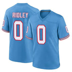 T.Titans #0 Calvin Ridley Player Light Blue Oilers Throwback Home Game Ddoa Stitched Jerseys