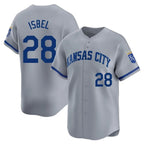 KC.Royals #28 Kyle Isbel Player Gray Limited Home Ddoa Stitched Jerseys