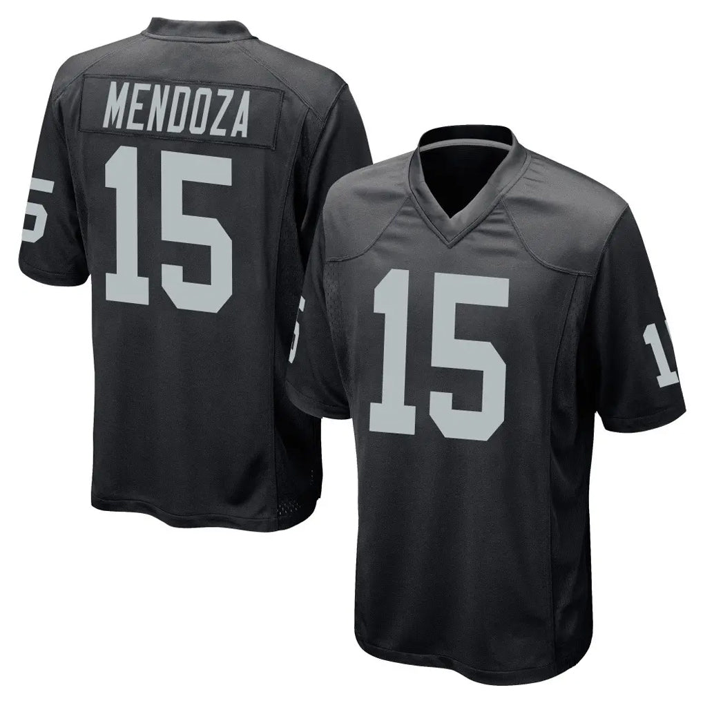 LV.Raiders #15 Fernando Mendoza Player Black Home Game Ddoa Stitched Jerseys