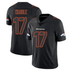 D.Broncos #17 Jaylen Waddle Player Black Impact Limited Game Ddoa Stitched Jerseys
