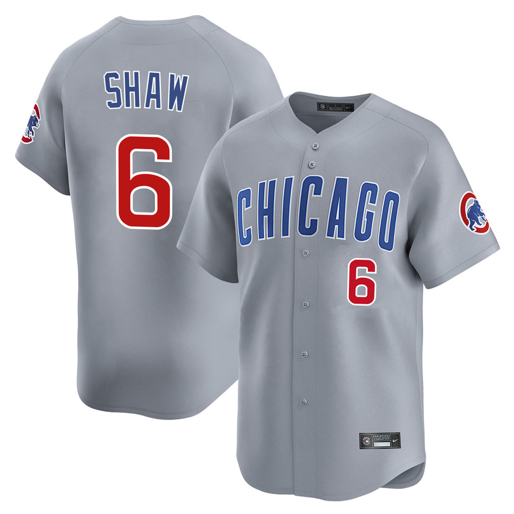 C.Cubs #6 Matt Shaw Player Gray Road Limited Home Ddoa Stitched Jerseys