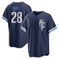 KC.Royals #28 Kyle Isbel Player Navy City Connect Home Game Ddoa Stitched Jerseys