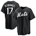 NY.Mets #17 Keith Hernandez Player Black Home Game Ddoa Stitched Jerseys