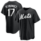 NY.Mets #17 Keith Hernandez Player Black Home Game Ddoa Stitched Jerseys