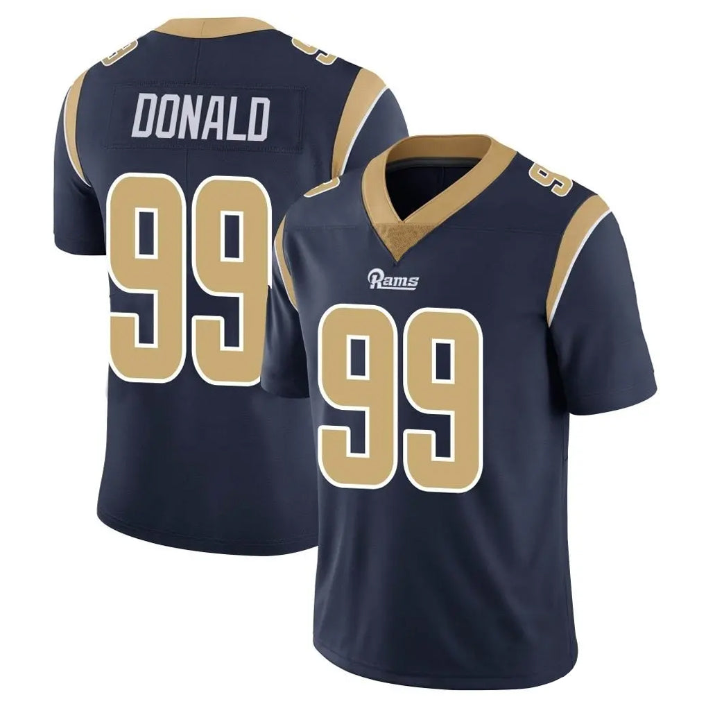 LA.Rams #99 Aaron Donald Player Navy Limited Vapor Untouchable Home Game Ddoa Stitched Jerseys