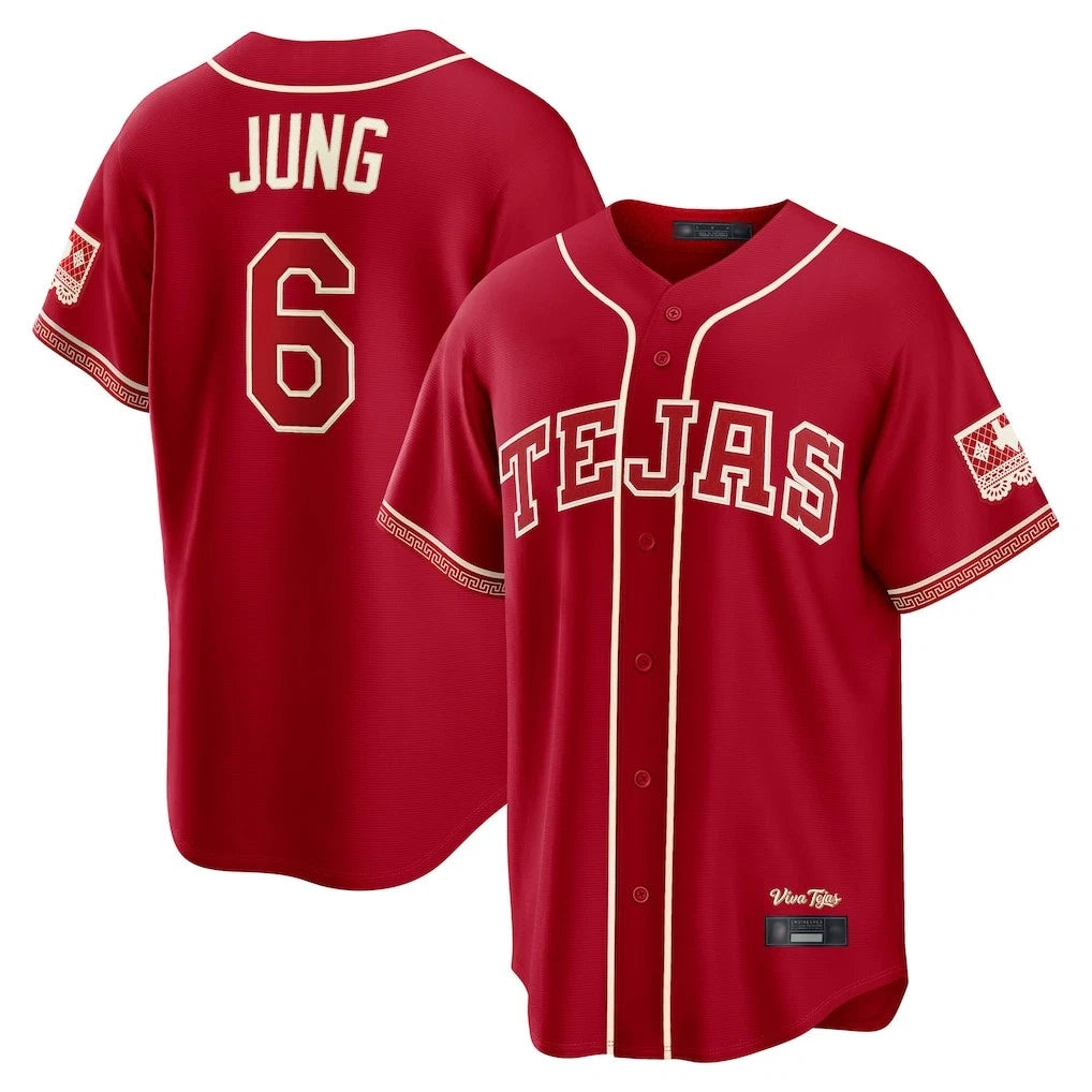 T.Rangers #6 Josh Jung Player Red 2026 City Connect Limited Ddoa Stitched Jerseys