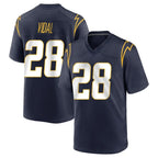 LA.Chargers #28 Kimani Vidal Player Navy Home Game Ddoa Stitched Jerseys