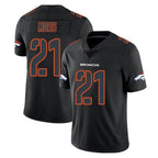 D.Broncos #21 Riley Moss Player Black Impact Limited Game Ddoa Stitched Jerseys