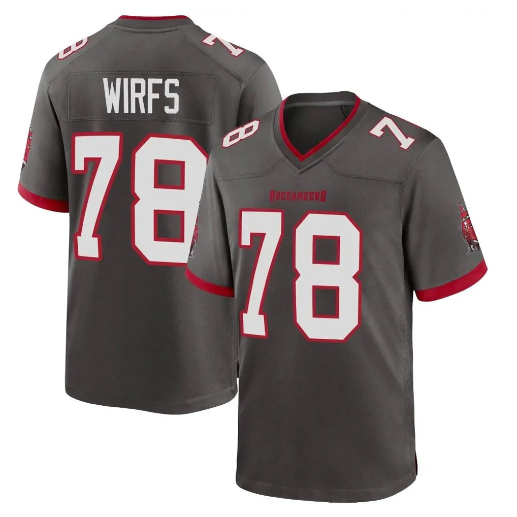 TB.Buccaneers #78 Tristan Wirfs Player Pewter Alternate Home Game Ddoa Stitched Jerseys