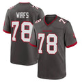 TB.Buccaneers #78 Tristan Wirfs Player Pewter Alternate Home Game Ddoa Stitched Jerseys