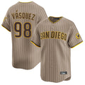 S.Diego Padres #98 Randy Vasquez Player Khaki Home Limited Ddoa Stitched Jerseys