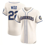 S.Mariners #22 Bryan Woo Player Cream Home Limited Elite Ddoa Stitched Jerseys