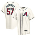 A.Diamondbacks #57 Eduardo Rodriguez Player Cream Home Game Ddoa Stitched Jerseys