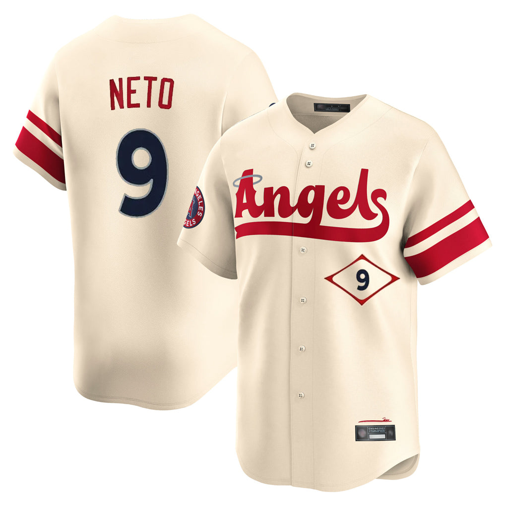 LA.Angels #9 Zach Neto Player Cream City Connect Limited Home Ddoa Stitched Jerseys