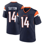 D.Broncos #14 Courtland Sutton Player Navy Home Game Ddoa Stitched Jerseys