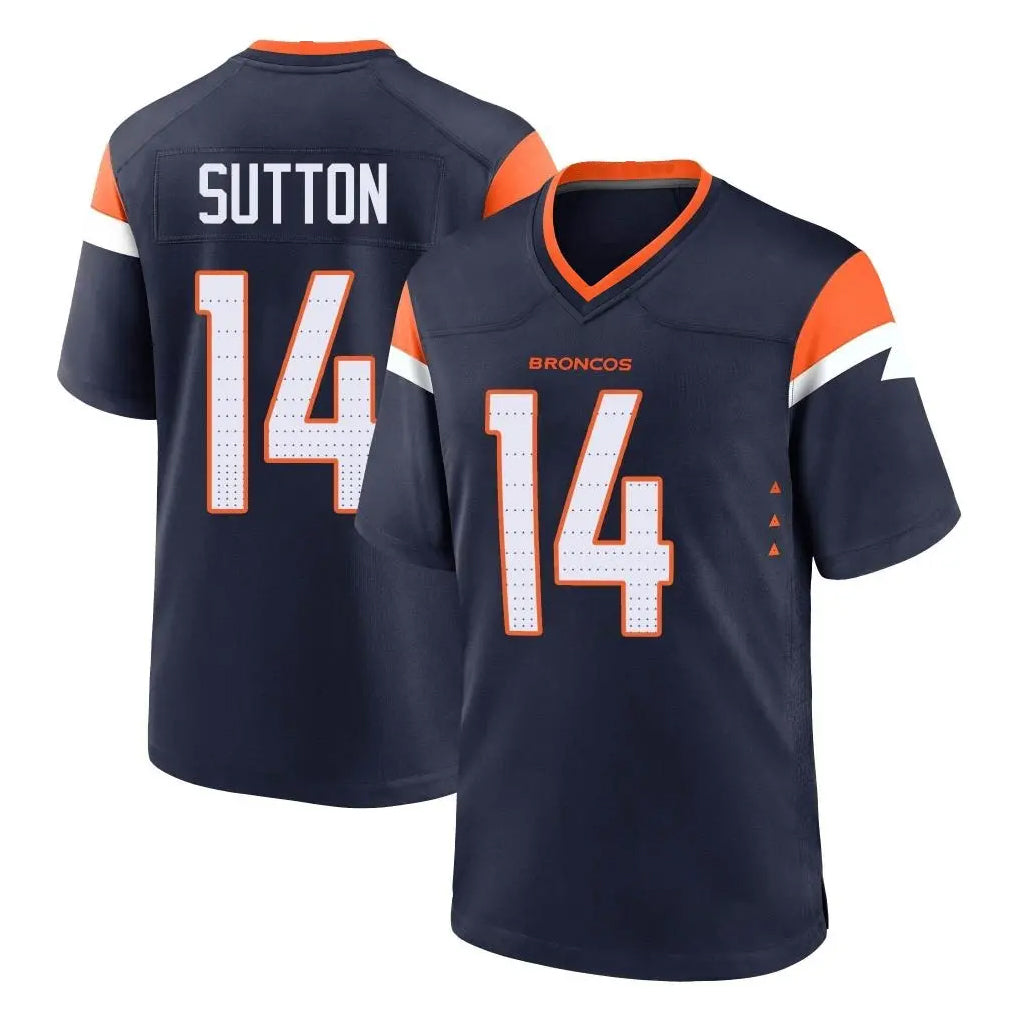 D.Broncos #14 Courtland Sutton Player Navy Home Game Ddoa Stitched Jerseys