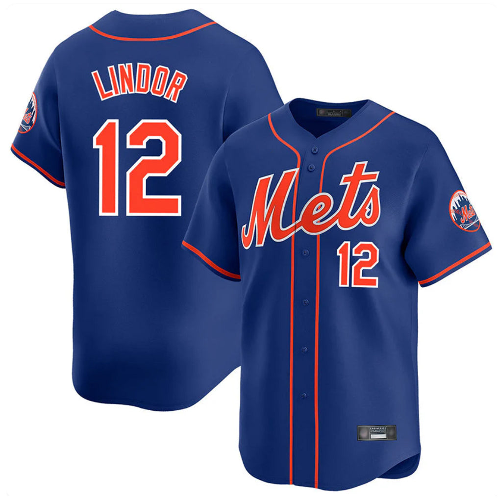 NY.Mets #12 Francisco Lindor Player Royal Home Limited Ddoa Stitched Jerseys