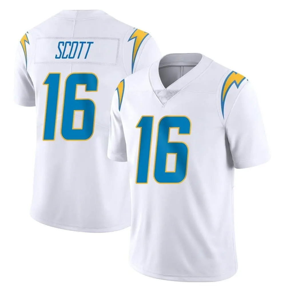 LA.Chargers #16 J.K. Scott Player White Limited Vapor Untouchable Home Game Ddoa Stitched Jerseys