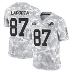 D.Lions #87 Sam LaPorta Player Arctic Camo Salute To Service Limited Ddoa Stitched Jerseys