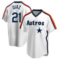 H.Astros #21 Yainer Diaz Player White Cooperstown Collection T-shirt Ddoa Stitched Jerseys