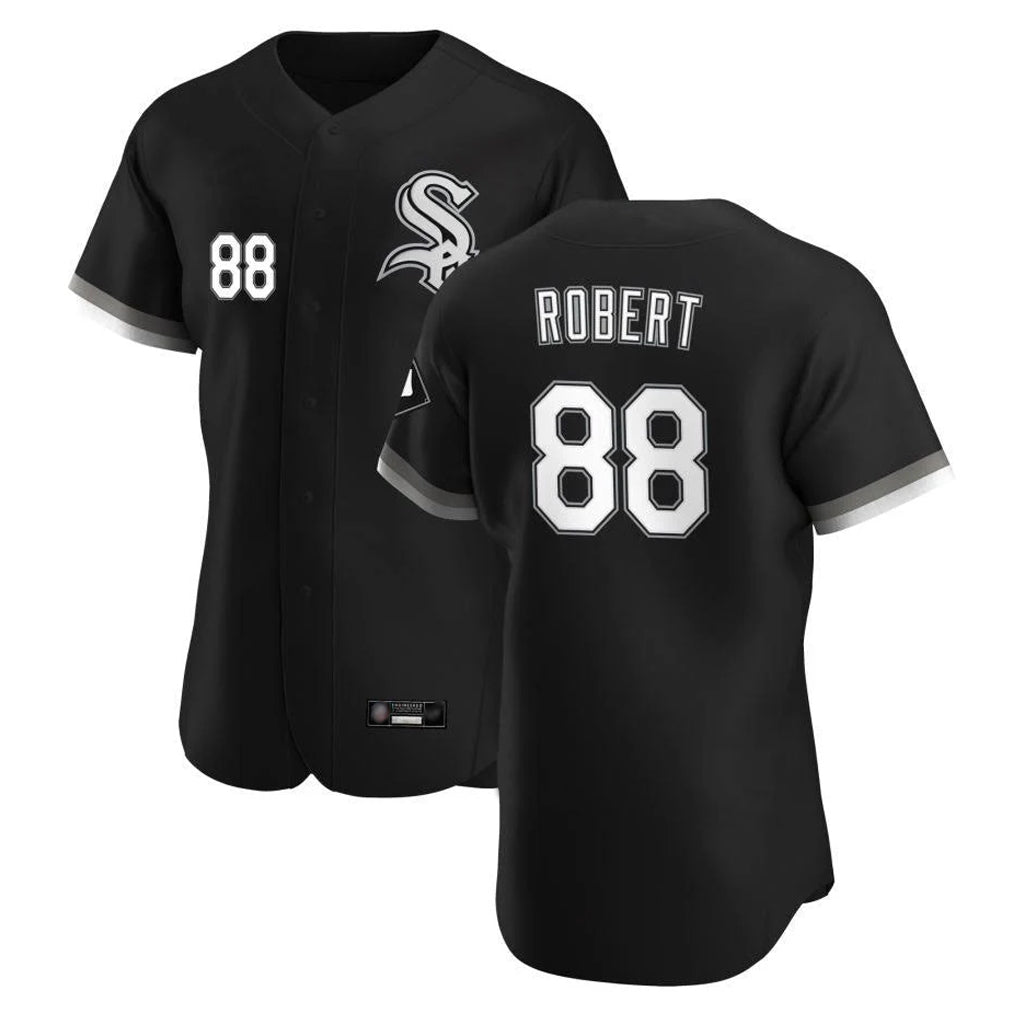 C.White Sox #88 Luis Robert Jr Player Black Limited Elite Home Ddoa Stitched Jerseys
