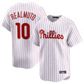P.Phillies #10 J.T. Realmuto Player White Home Limited Ddoa Stitched Jerseys
