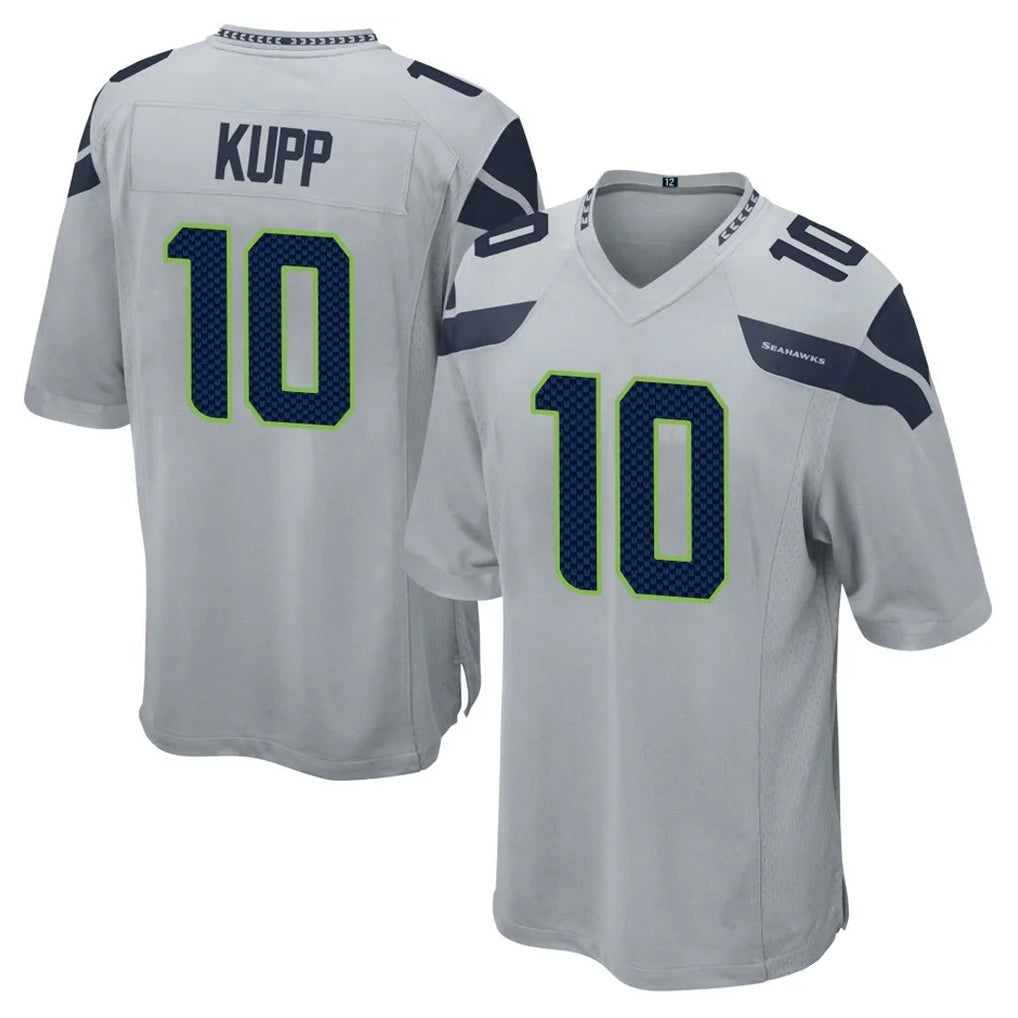 S.Seahawks #10 Cooper Kupp Player Gray Home Game Ddoa Stitched Jerseys