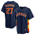 H.Astros #27 Jose Altuve Player Navy Home Game Ddoa Stitched Jerseys