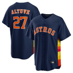H.Astros #27 Jose Altuve Player Navy Home Game Ddoa Stitched Jerseys