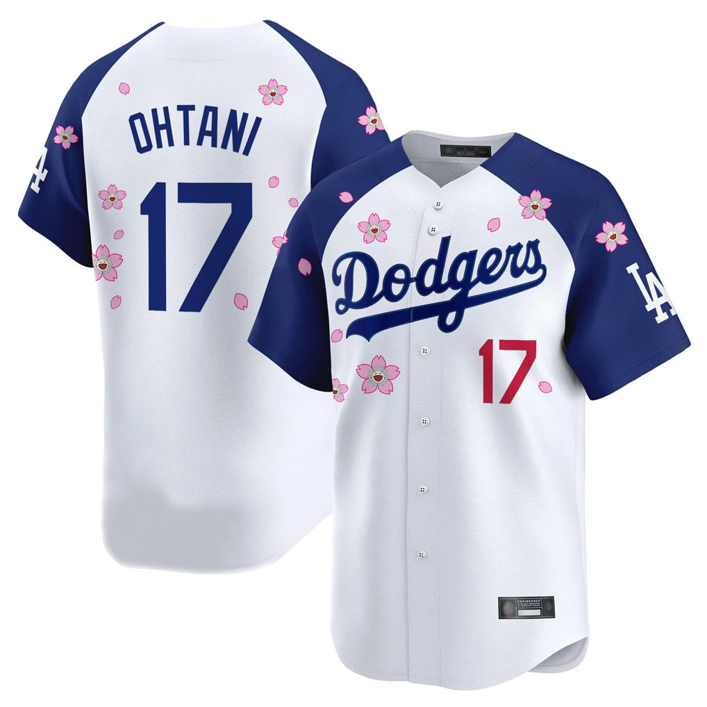 LA.Dodgers #17 Shohei Ohtani Player White-Royal Tokyo Series Vapor Premier Limited Ddoa Stitched Jerseys