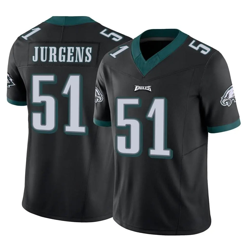 P.Eagles #51 Cam Jurgens Player Black Limited Vapor F.U.S.E. Home Game Ddoa Stitched Jerseys