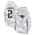 NE.Patriots #2 Harold Landry III Player Arctic Camo Salute to Service Pullover Hoodies Limited Game Ddoa Stitched Jerseys