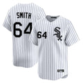 C.White Sox #64 Shane Smith Player White Stripe Limited Home Ddoa Stitched Jerseys
