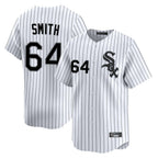C.White Sox #64 Shane Smith Player White Stripe Limited Home Ddoa Stitched Jerseys