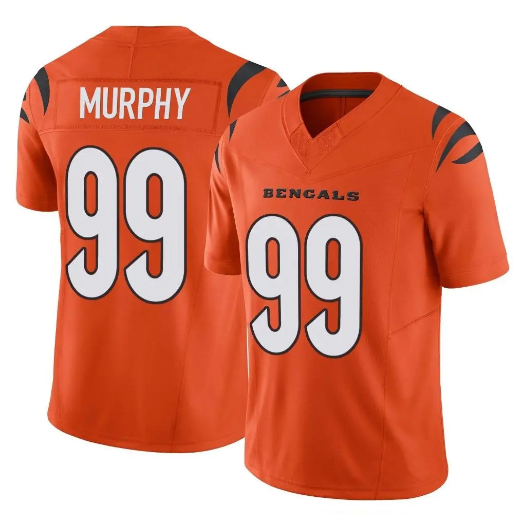 C.Bengals #99 Myles Murphy Player Orange Vapor F.U.S.E. Limited Home Game Ddoa Stitched Jerseys