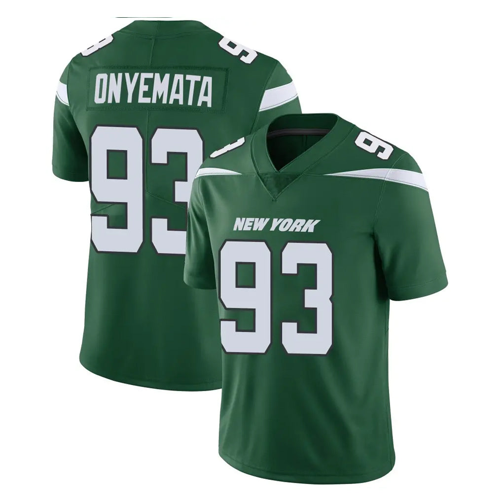 NY.Jets #93 David Onyemata Player Green Limited Vapor Home Game Ddoa Stitched Jerseys