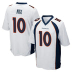 D.Broncos #10 Bo Nix Player White Game Ddoa Stitched Jerseys