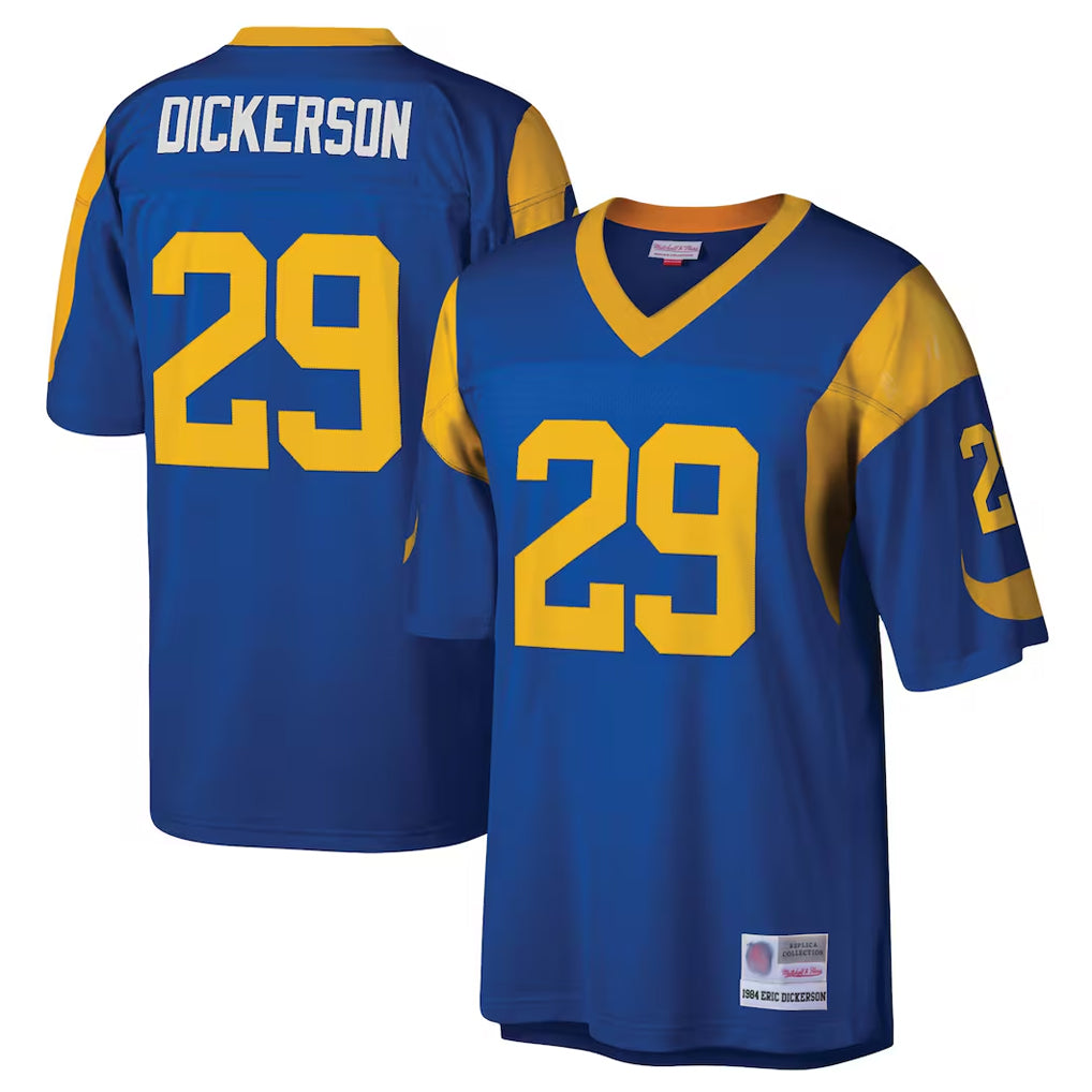LA.Rams #29 Eric Dickerson Player Royal Mitchell & Ness Legacy Replica Ddoa Stitched Jerseys