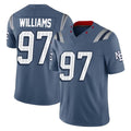 NE.Patriots #97 Milton Williams Player Blue Limited Rivalries Collection Home Game Ddoa Stitched Jerseys