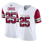 W.Commanders #25 Nick Cross Player White Vapor F.U.S.E. Limited Home Game Ddoa Stitched Jerseys