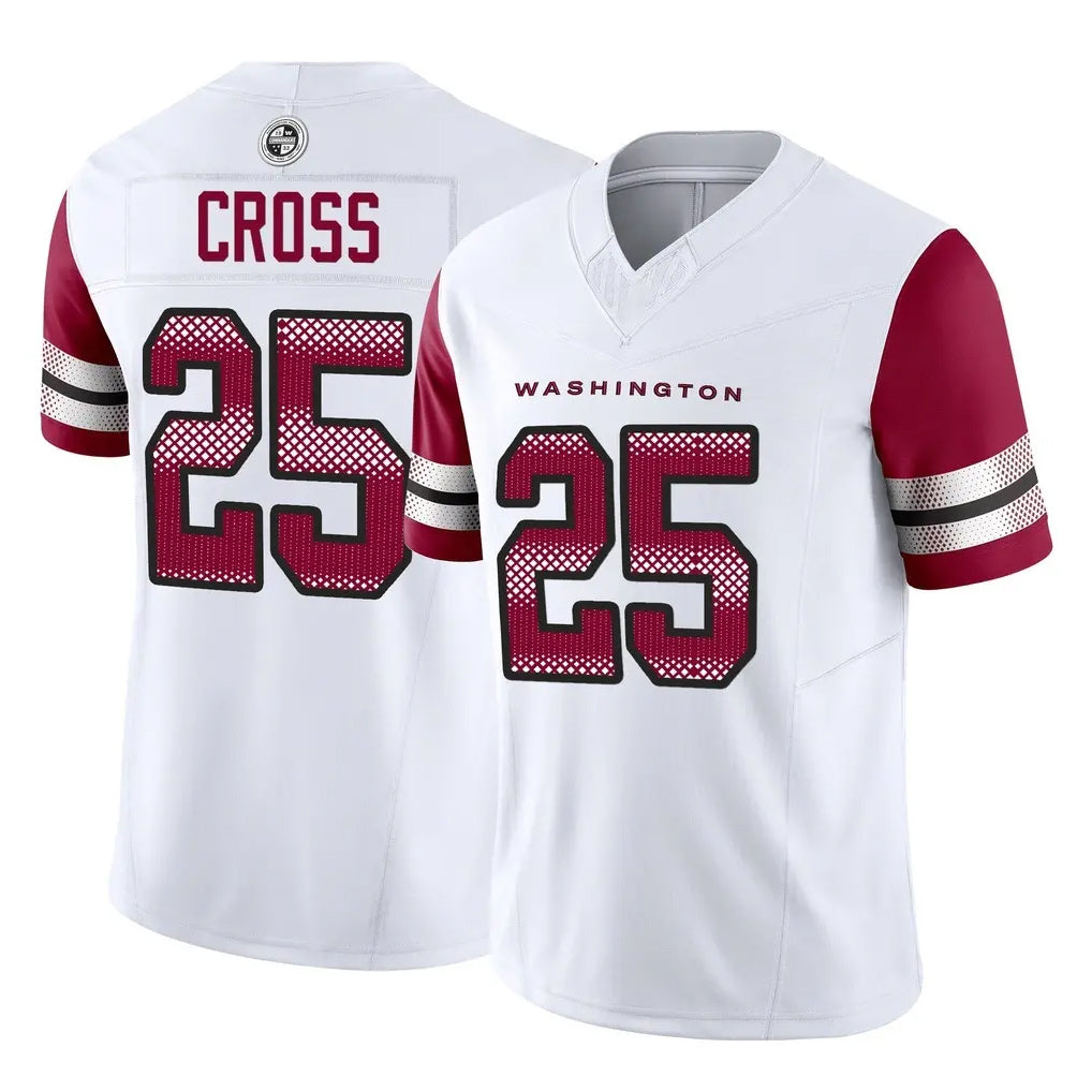 W.Commanders #25 Nick Cross Player White Vapor F.U.S.E. Limited Home Game Ddoa Stitched Jerseys