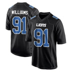 D.Lions #91 Tyleik Williams Player Black Fashion Home Game Ddoa Stitched Jerseys