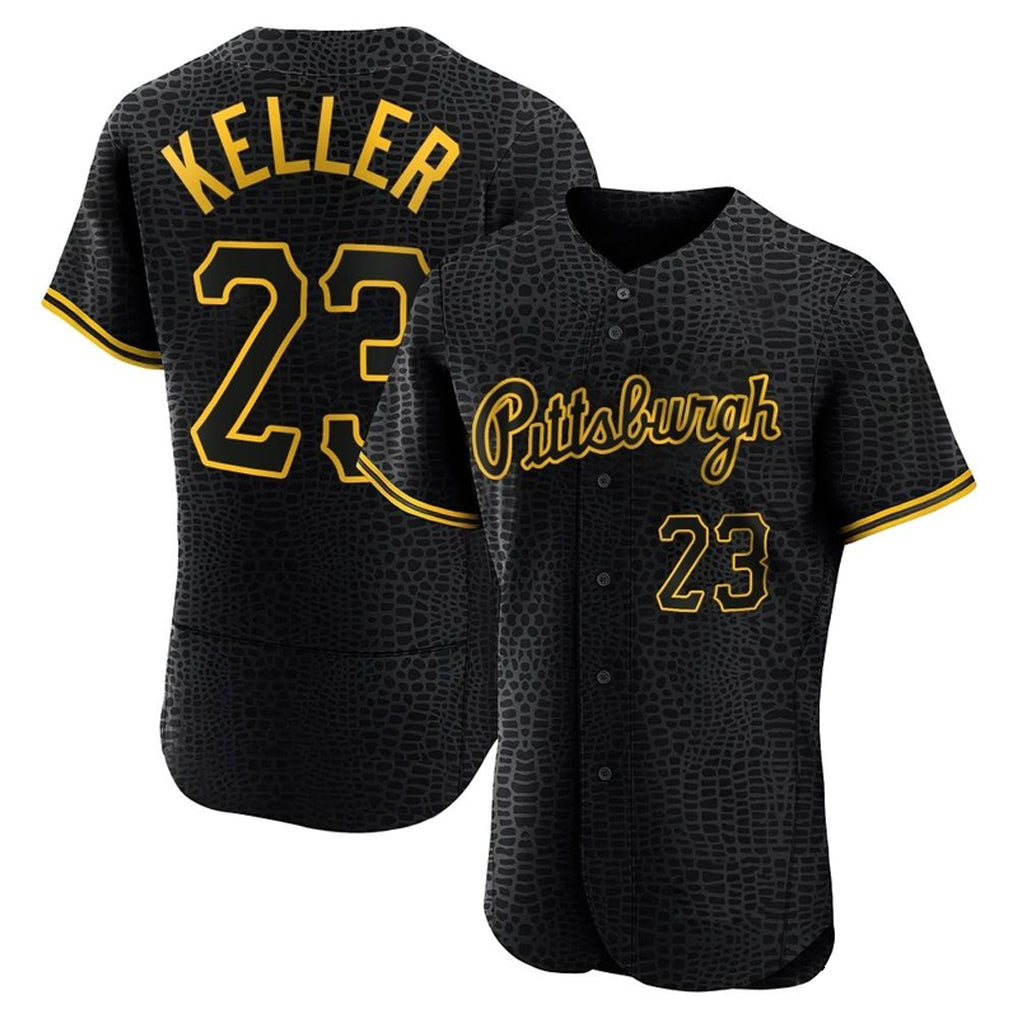 P.Pirates #23 Mitch Keller Player Black Snake Skin City Home Limited Elite Ddoa Stitched Jerseys