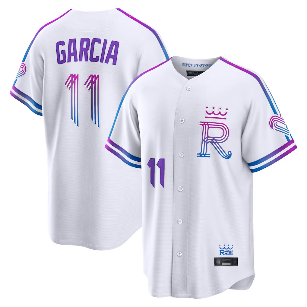 KC.Royals #11 Maikel Garcia Player White 2026 City Connect Limited Home Ddoa Stitched Jerseys