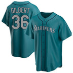 S.Mariners #36 Logan Gilbert Player Teal Home Game Ddoa Stitched Jerseys